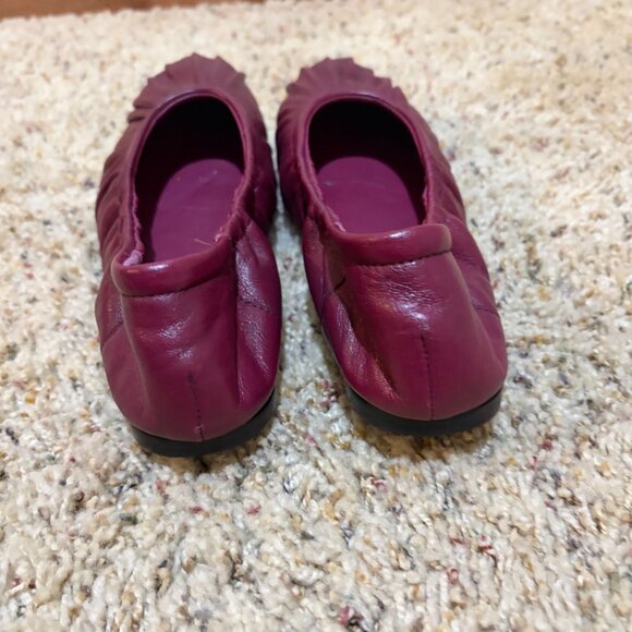 Free People Cara Ballet Flats Leather Wild Mulberry - Picture 6 of 12